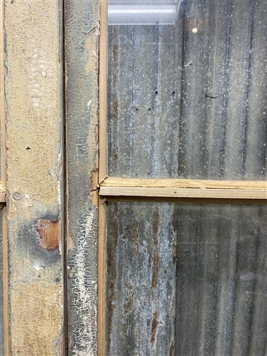 Antique French Double Doors (47.5x82.5) 12 Pane Glass, European Reclaimed G241