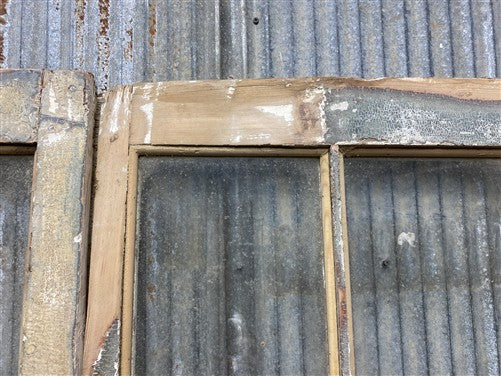 Antique French Double Doors (47.5x82.5) 12 Pane Glass, European Reclaimed G241