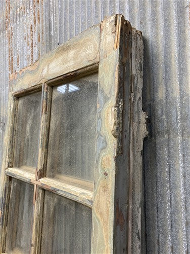 Antique French Double Doors (47.5x82.5) 12 Pane Glass, European Reclaimed G241