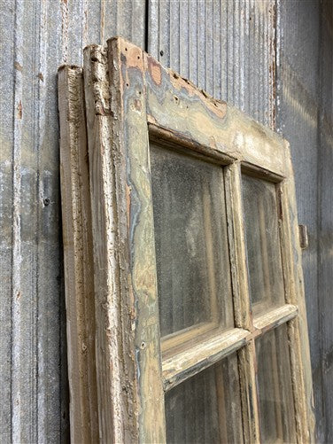 Antique French Double Doors (47.5x82.5) 12 Pane Glass, European Reclaimed G241