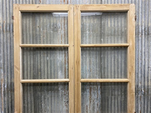 Antique French Double Doors (43x82) 4 Pane Glass, European Reclaimed G243
