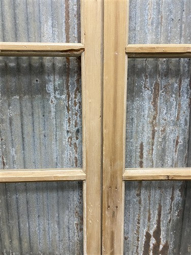 Antique French Double Doors (43x82) 4 Pane Glass, European Reclaimed G243