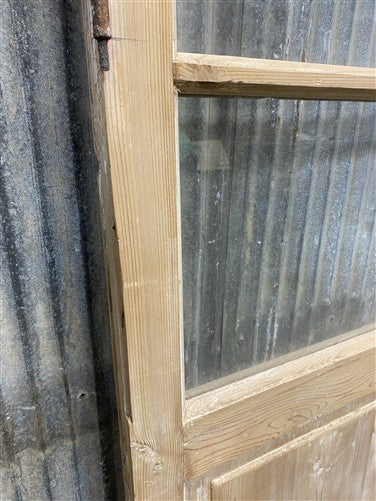Antique French Double Doors (43x82) 4 Pane Glass, European Reclaimed G243