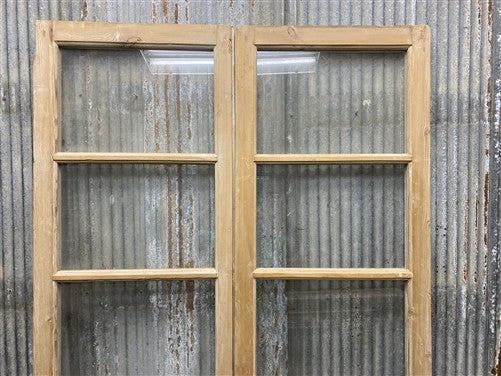 Antique French Double Doors (43x82) 4 Pane Glass, European Reclaimed G243