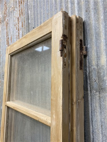 Antique French Double Doors (43x82) 4 Pane Glass, European Reclaimed G243