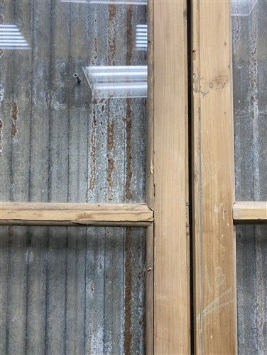 Antique French Double Doors (44x93) 2 Pane Glass, European Reclaimed G245