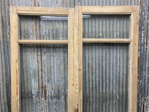 Antique French Double Doors (44x83) 2 Pane Glass, European Reclaimed G247