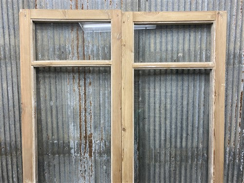 Antique French Double Doors (44x83) 2 Pane Glass, European Reclaimed G247