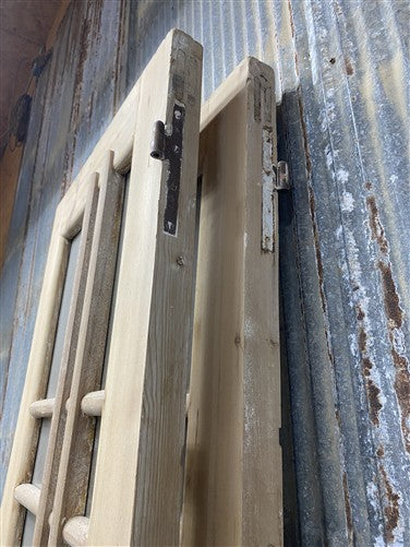 Antique French Double Doors (43.5x96.5) 18 Pane Glass, European Reclaimed G248