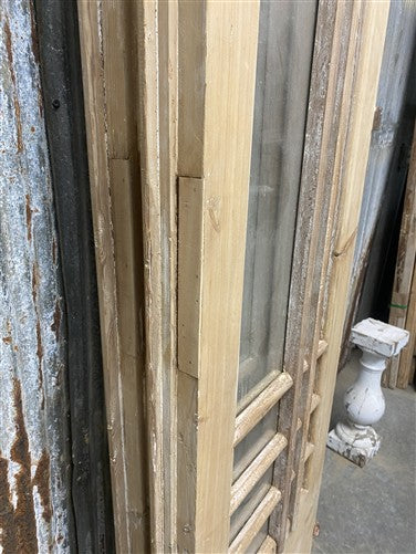 Antique French Double Doors (43.5x96.5) 18 Pane Glass, European Reclaimed G248