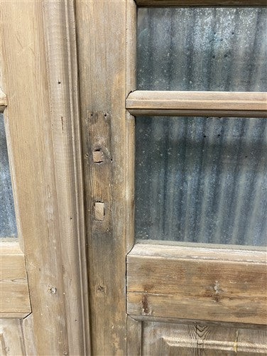Antique French Double Doors (41x96.5) 5 Pane Glass, European Reclaimed G249