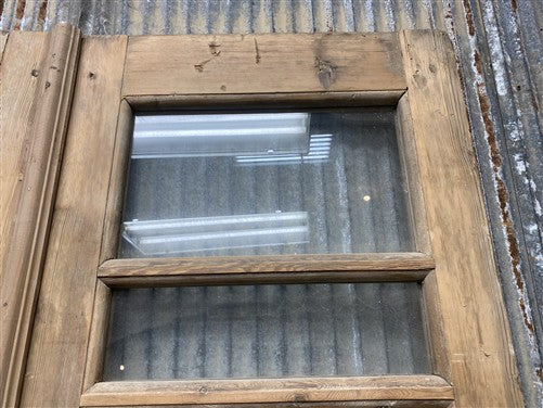 Antique French Double Doors (41x96.5) 5 Pane Glass, European Reclaimed G249