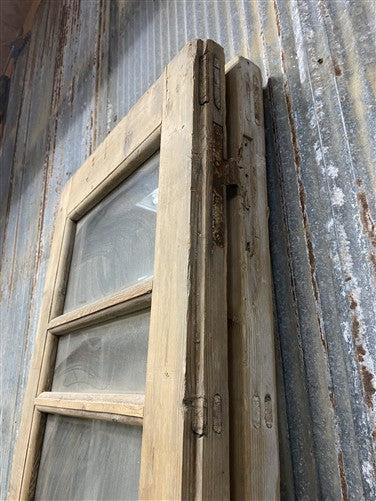 Antique French Double Doors (41x96.5) 5 Pane Glass, European Reclaimed G249