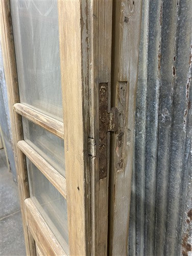 Antique French Double Doors (41x96.5) 5 Pane Glass, European Reclaimed G249