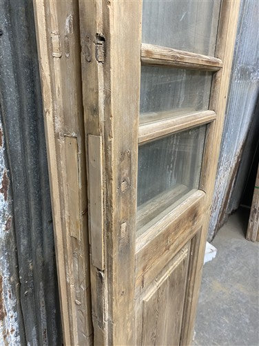Antique French Double Doors (41x96.5) 5 Pane Glass, European Reclaimed G249