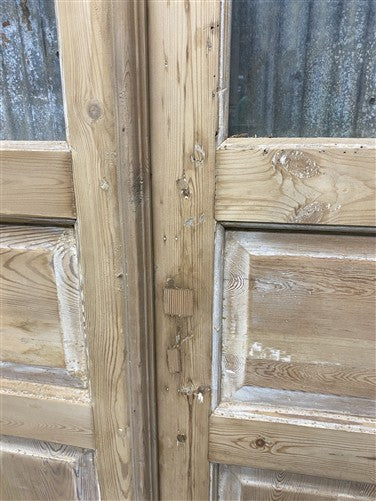 Antique French Double Doors (40x88.5) 3 Pane Glass, European Reclaimed G250