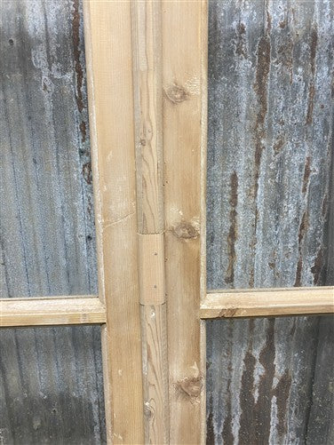 Antique French Double Doors (44.75x88) 4 Pane Glass, European Reclaimed G253