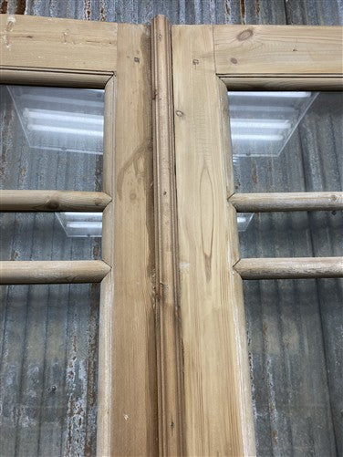Antique French Double Doors (44x100.5) 5 Pane Glass, European Reclaimed G254