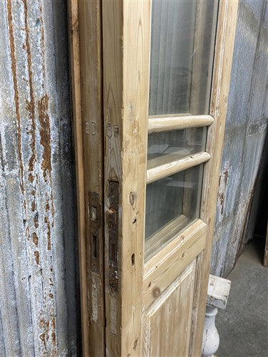 Antique French Double Doors (44x100.5) 5 Pane Glass, European Reclaimed G254