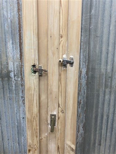 Antique French Double Doors (46.5x93.5) 1 Pane Glass, European Reclaimed G256