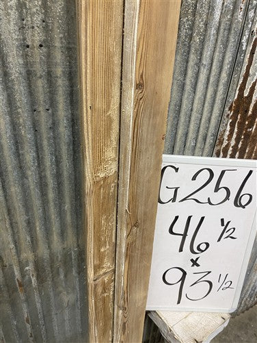Antique French Double Doors (46.5x93.5) 1 Pane Glass, European Reclaimed G256