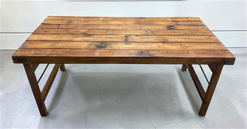 Wood Folding Table (72x36) Reclaimed Wood Farmhouse Dining Table A157