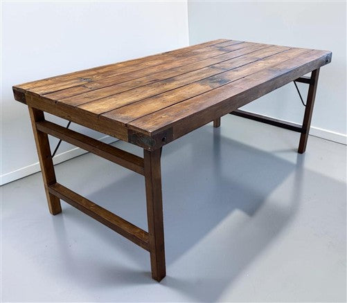 Wood Folding Table (72x36) Reclaimed Wood Farmhouse Dining Table A157