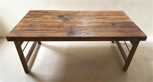 Wood Folding Table (72x36) Reclaimed Wood Farmhouse Dining Table A158