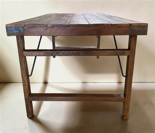 Wood Folding Table (72x36) Reclaimed Wood Farmhouse Dining Table A158