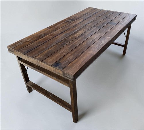 Wood Folding Table (72x36) Reclaimed Wood Farmhouse Dining Table A160