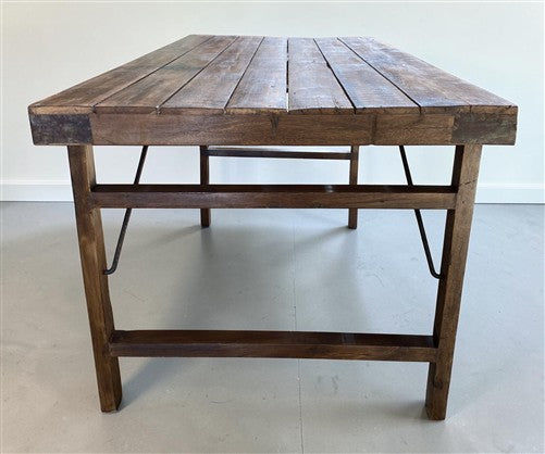 Wood Folding Table (72x36) Reclaimed Wood Farmhouse Dining Table A160