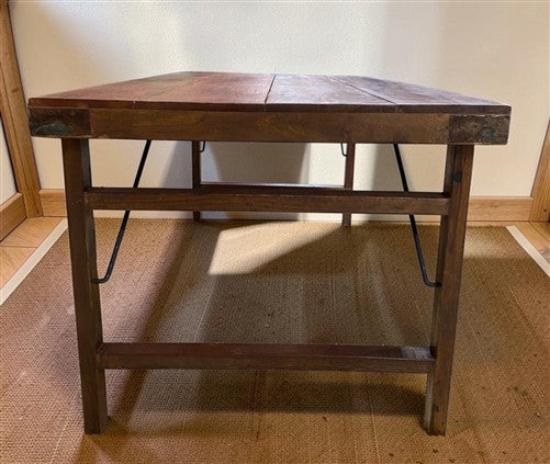 Wood Folding Table (72x36) Reclaimed Wood Farmhouse Dining Table A161