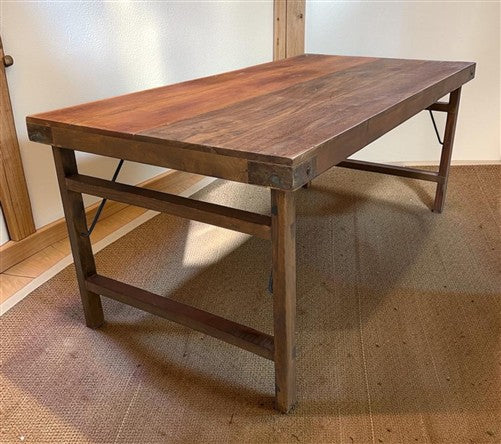 Wood Folding Table (72x36) Reclaimed Wood Farmhouse Dining Table A161