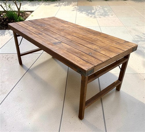 Wood Folding Table (72x36) Reclaimed Wood Farmhouse Dining Table A162