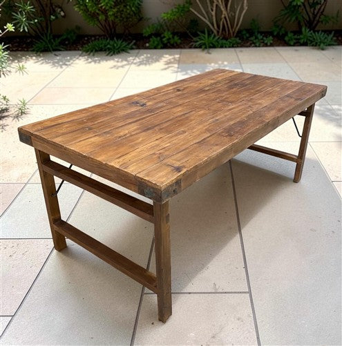 Wood Folding Table (72x36) Reclaimed Wood Farmhouse Dining Table A162