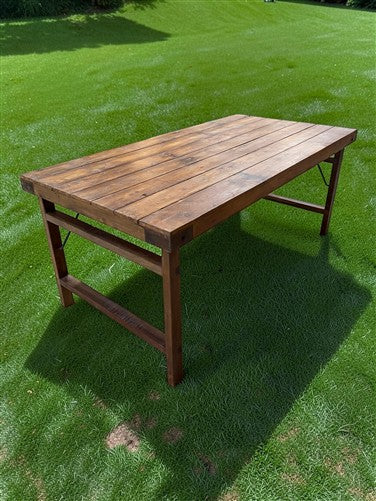 Wood Folding Table (72x36) Reclaimed Wood Farmhouse Dining Table A164