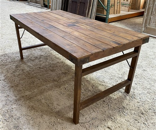 Wood Folding Table (72x36) Reclaimed Wood Farmhouse Dining Table A165