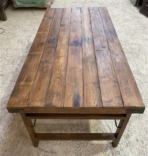 Wood Folding Table (72x36) Reclaimed Wood Farmhouse Dining Table A165
