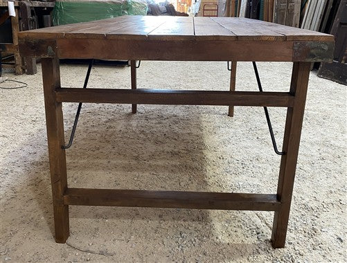 Wood Folding Table (72x36) Reclaimed Wood Farmhouse Dining Table A165
