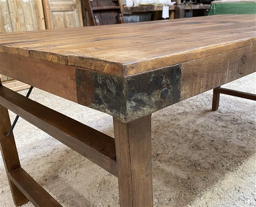 Wood Folding Table (72x36) Reclaimed Wood Farmhouse Dining Table A165