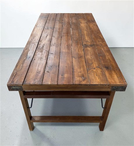 Wood Folding Table (72x36) Reclaimed Wood Farmhouse Dining Table A166