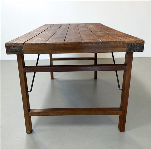 Wood Folding Table (72x36) Reclaimed Wood Farmhouse Dining Table A166