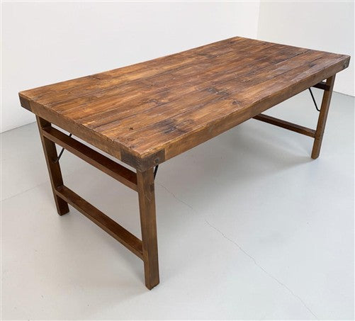 Wood Folding Table (72x36) Reclaimed Wood Farmhouse Dining Table A166
