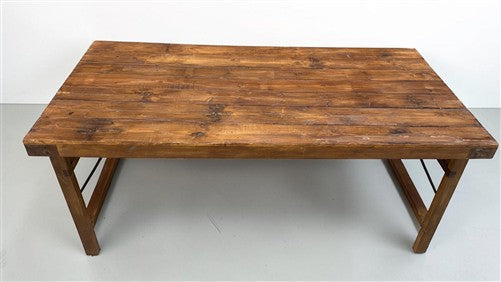 Wood Folding Table (72x36) Reclaimed Wood Farmhouse Dining Table A166