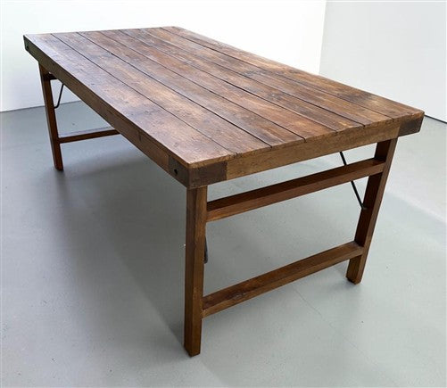 Wood Folding Table (72x36) Reclaimed Wood Farmhouse Dining Table A166