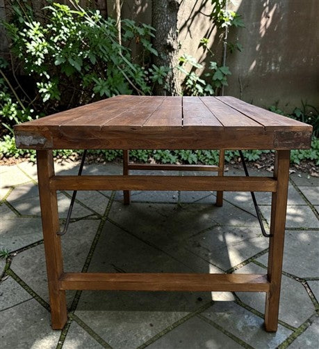 Wood Folding Table (72x36) Reclaimed Wood Farmhouse Dining Table A167