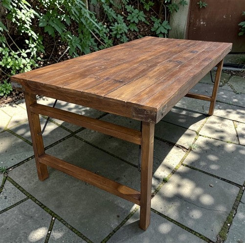 Wood Folding Table (72x36) Reclaimed Wood Farmhouse Dining Table A167