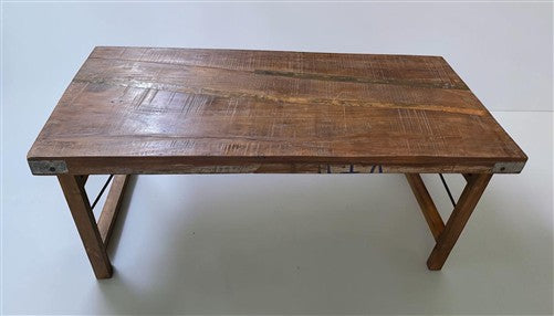 Wood Folding Table (68.5x32) Reclaimed Wood Farmhouse Dining Kitchen Table A169