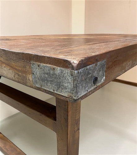 Wood Folding Table (68.5x32) Reclaimed Wood Farmhouse Dining Kitchen Table A169