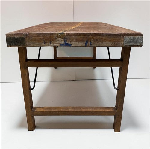 Wood Folding Table (68.5x32) Reclaimed Wood Farmhouse Dining Kitchen Table A169
